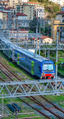 detail of train in a station