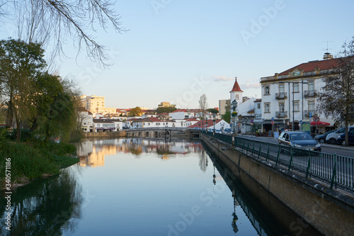 Tomar city view with Nabao river, in Portugal © Luis