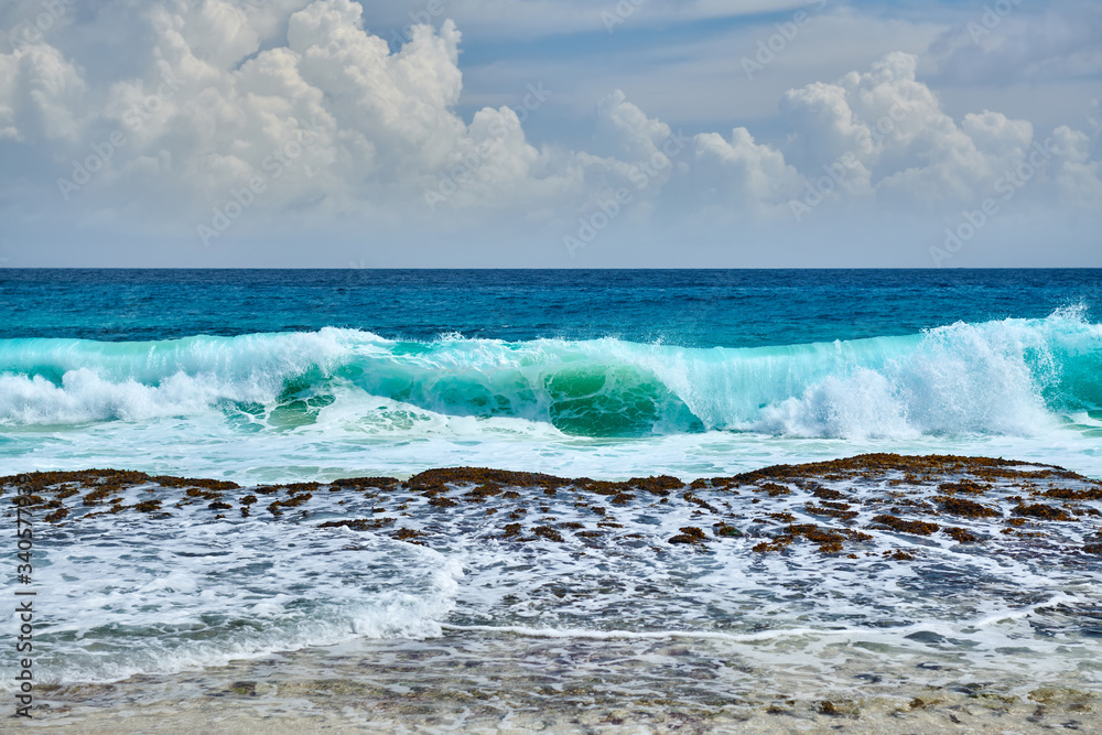 Beautiful Anse Bazarca beach at Seychelles Beautiful Anse Bazarca beach at Seychelles