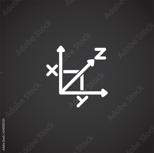 Geometry related icon on background for graphic and web design. Creative illustration concept symbol for web or mobile app