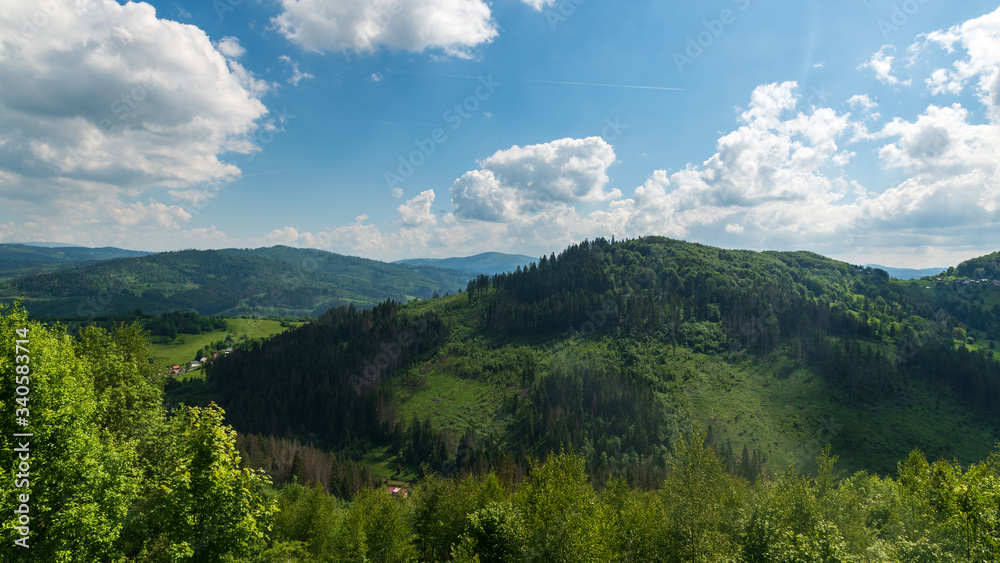 View from Husarik above Cadca town in Slovakia