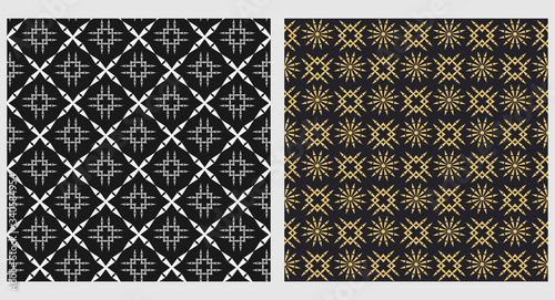 Seamless geometric pattern in a modern style. Background wallpaper of endless texture for your design: fabric, textile, wrapping paper. Vector set