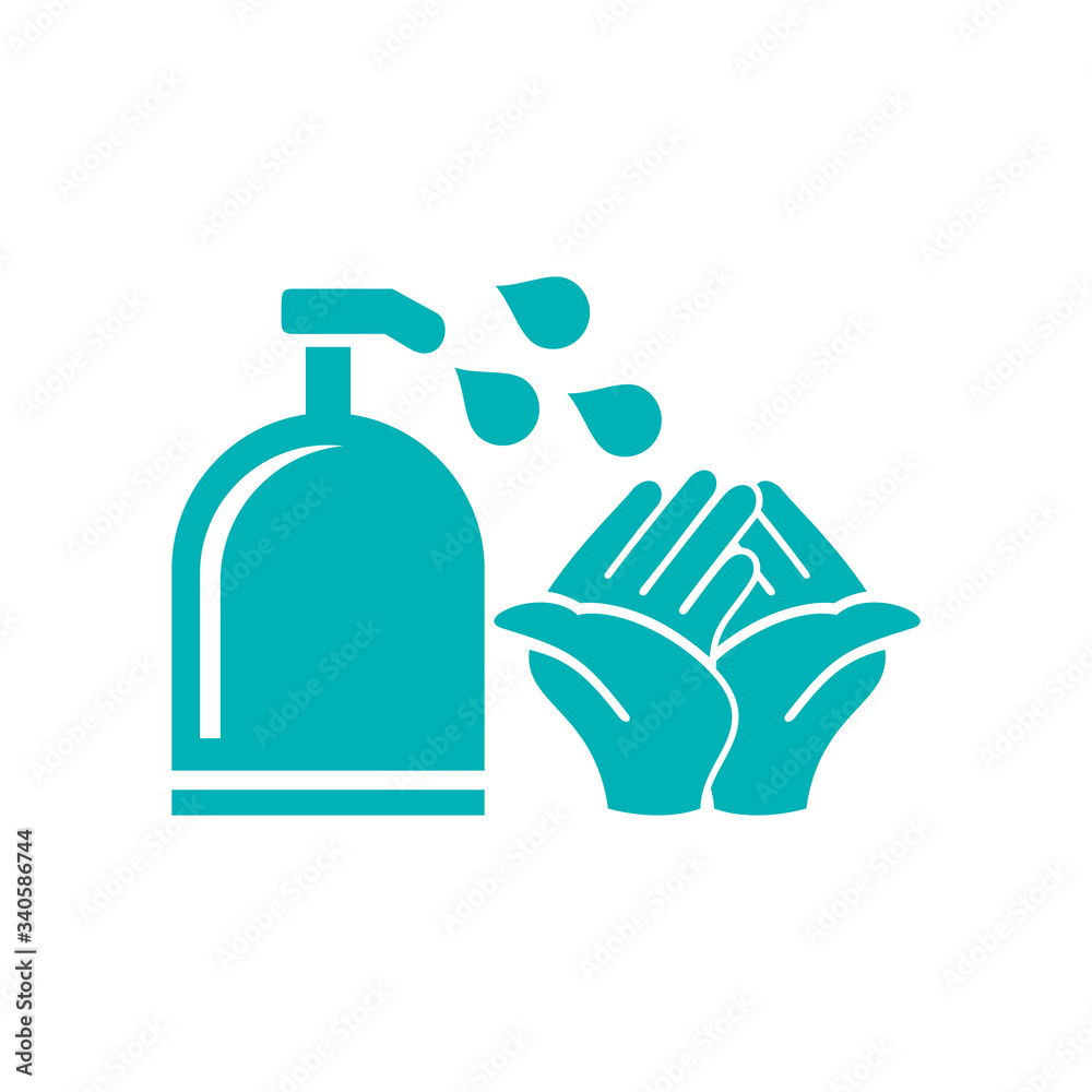 Hand Wash Corona Virus Vector Logo Design Tempate Hand Wash Corona Virus Vector Logo Design Tempate