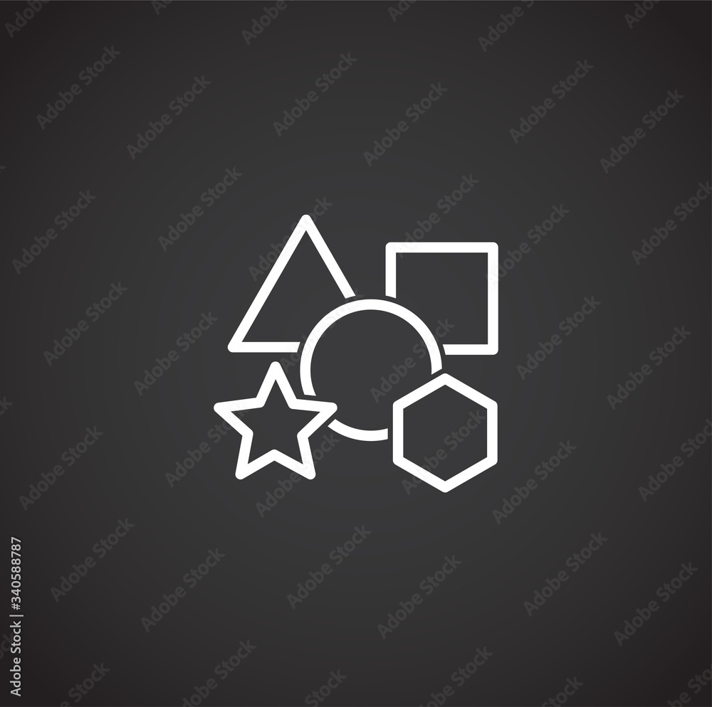 Geometry related icon on background for graphic and web design. Creative illustration concept symbol for web or mobile app Geometry related icon on background for graphic and web design. Creative illustration concept symbol for web or mobile app