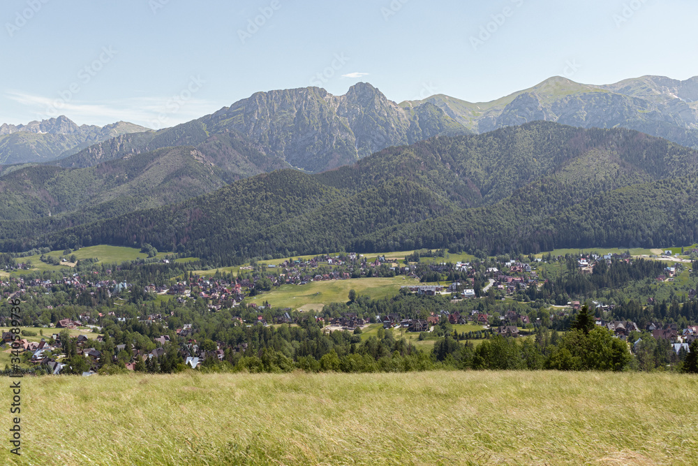 Polish mountains landscape on a sunny day