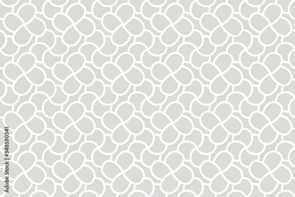 Geometric floral seamless pattern. Vector background with abstract line texture. Neutral monochrome wallpaper, grey white simple light ornament for wrapping paper, textile. Decorative design element Geometric floral seamless pattern. Vector background with abstract line texture. Neutral monochrome wallpaper, grey white simple light ornament for wrapping paper, textile. Decorative design element