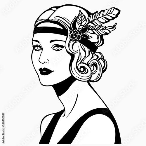women hairstyle fashion retro 20 years