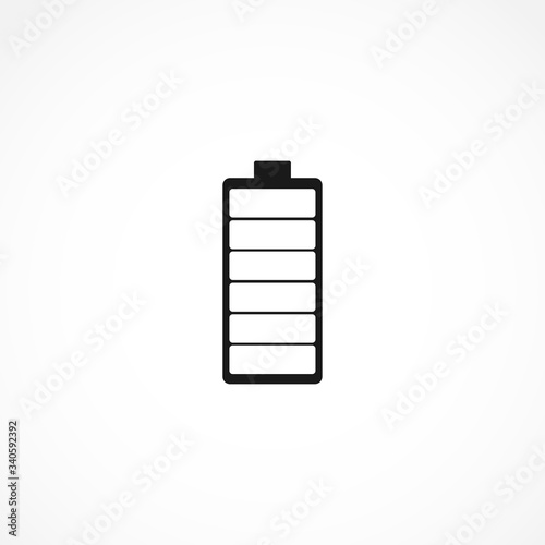 battery icon. isolated icon on white background for web and mobile
