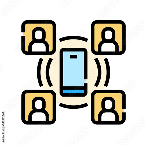 Call conference meeting online communications phone call icon