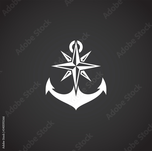 Anchor icon on background for graphic and web design. Creative illustration concept symbol for web or mobile app