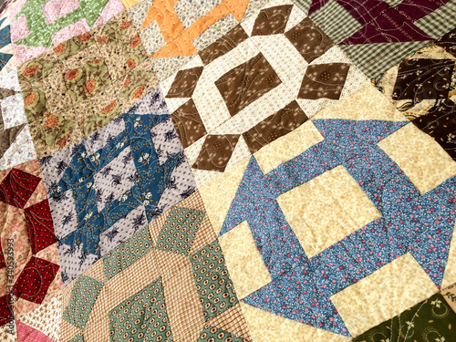 american civil war quilt pattern close up pattern