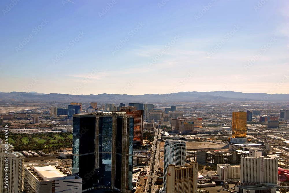 Φωτογραφία The hotels on the Strip seen from the Stratosphere tower Las Vegas Nevada USA