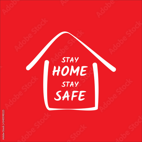 stay home stay safe concept poster design