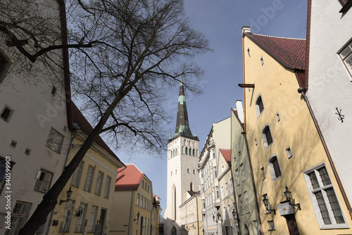 Kościół św. Olafa w Tallinnie, zabytkowa architektura na tallińskim starym mieście photo