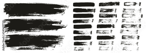 Flat Paint Brush Thin Lines & Background Mix High Detail Abstract Vector Lines Background Mix Set 