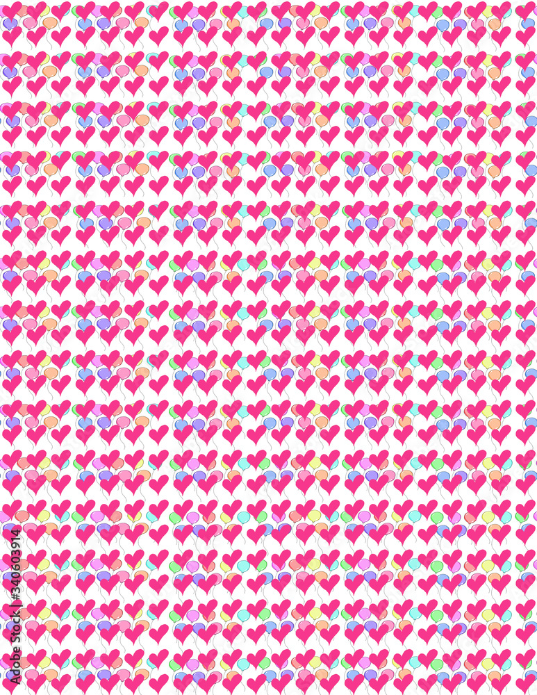 Seamless colorful heart pattern Seamless colorful heart pattern