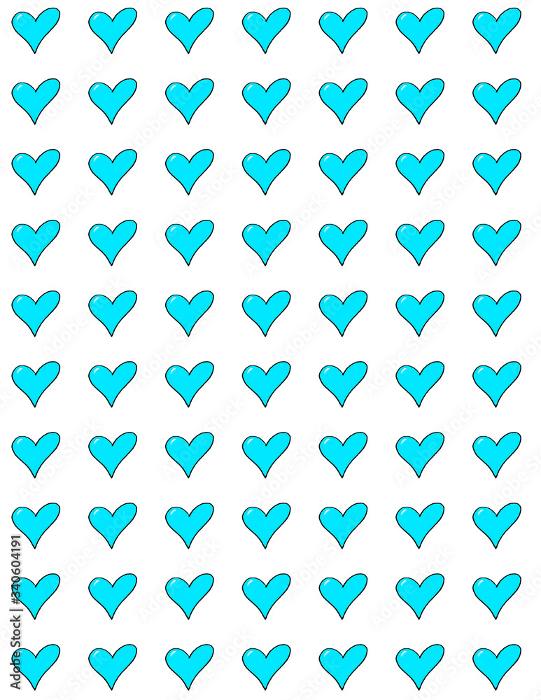 Seamless azure heart pattern Seamless azure heart pattern