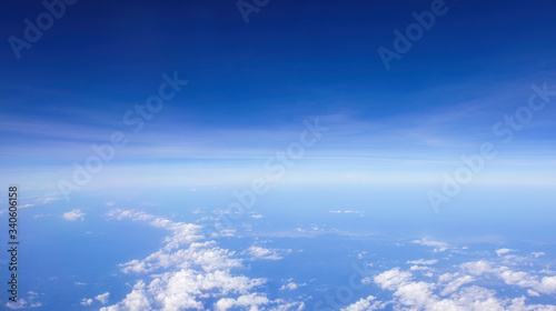 Sky view from a high angle on the plane