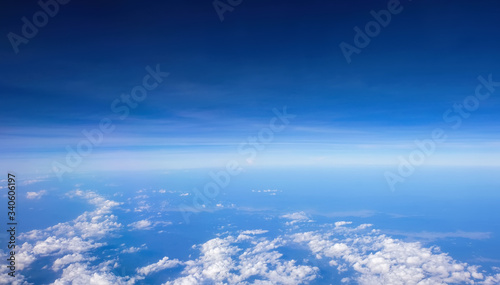 Sky view from a high angle on the plane