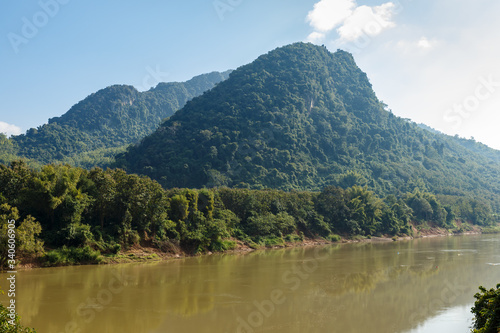 Nam Ou River, Mountain river in the Luang Prabang Province in Laos. © Mieszko9