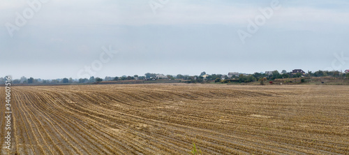 autumn field landscape in the countryside