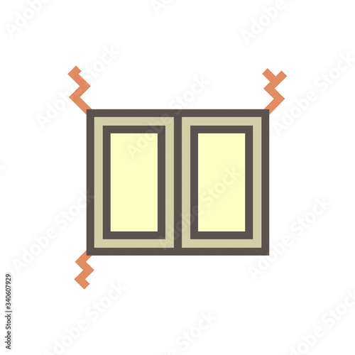 wall crack icon