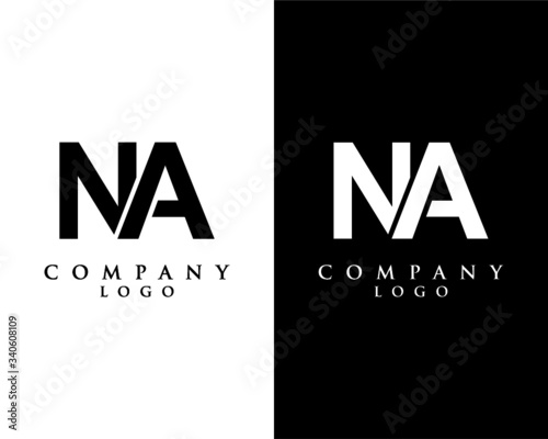 NA, AN initial letter logotype company logo design vector