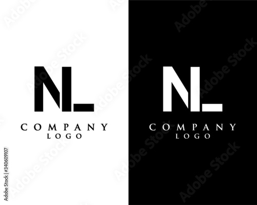 NL, LN initial letter logotype company logo design vector