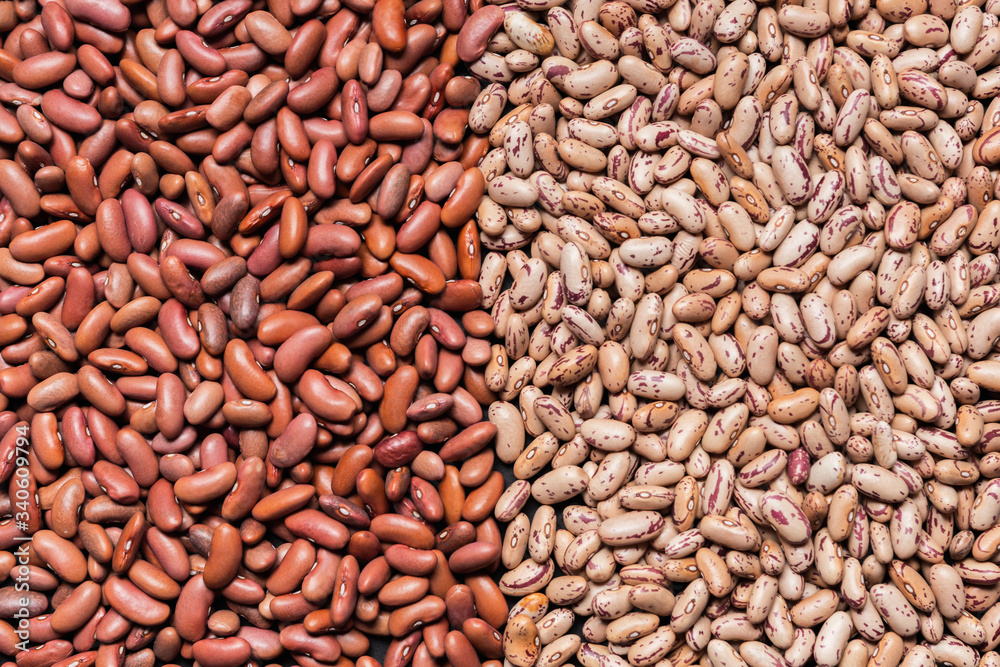 assortment of red and cranberry beans assortment of red and cranberry beans