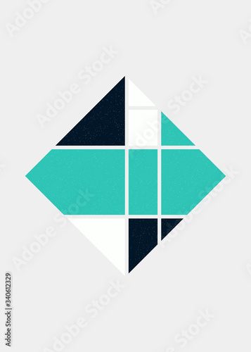 Free Download Mondrian style art colorful logo design illustration - GFXLoad