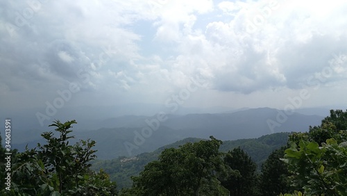 clouds over the mountains