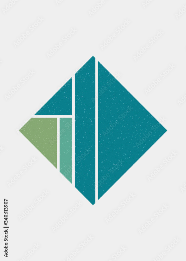Mondrian style art colorful logo design illustration Mondrian style art colorful logo design illustration
