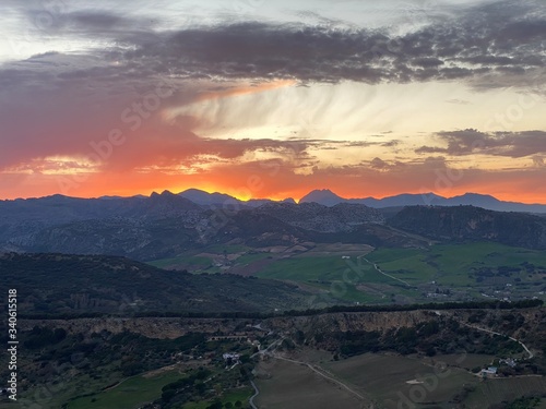 Sunsent in Ronda, Spain.