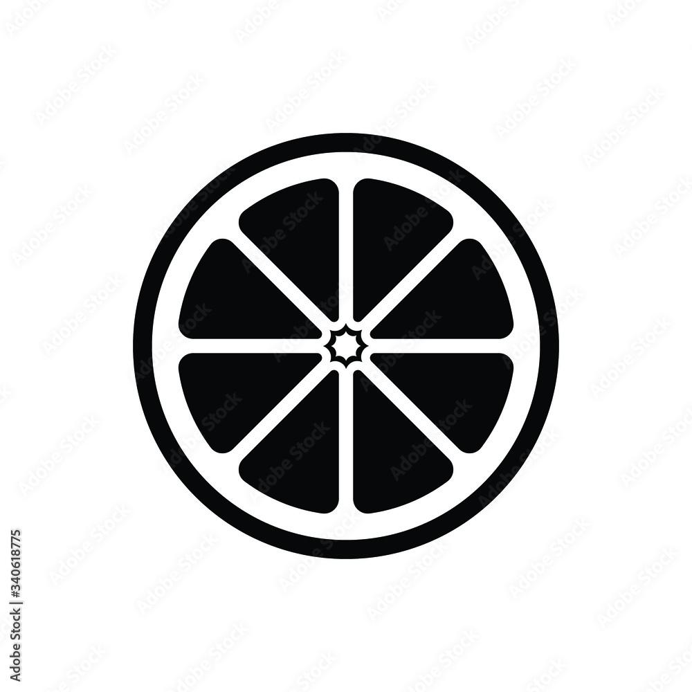 Citrus fruit half slice vector icon design illustration simple style. Black and white outline logo symbol for diet, health, nutrition. Citrus fruit half slice vector icon design illustration simple style. Black and white outline logo symbol for diet, health, nutrition.