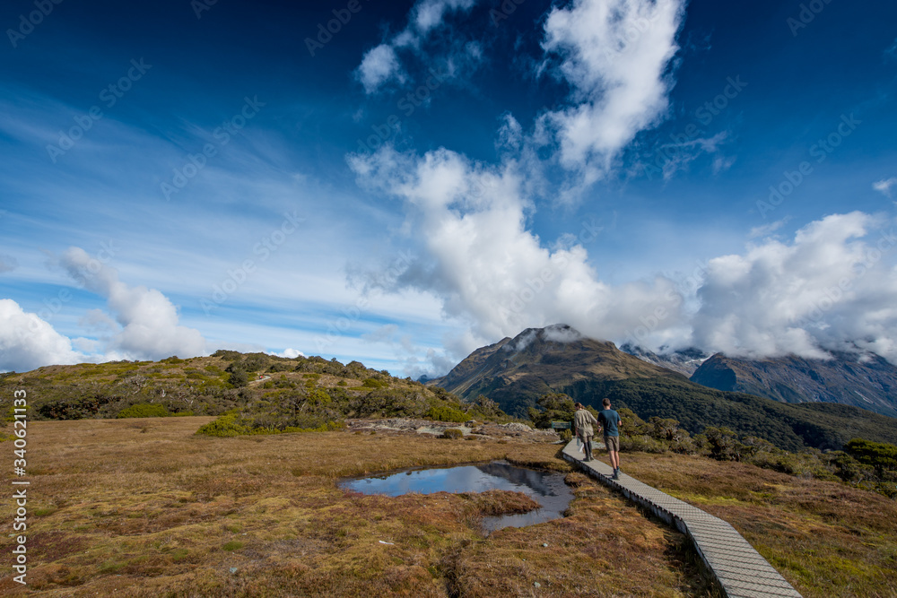 Fototapeta premium Routeburn Track, Fiordland National Park, New Zealand ルートバーントラック, フィヨルドランド国立公園, ニュージーランド