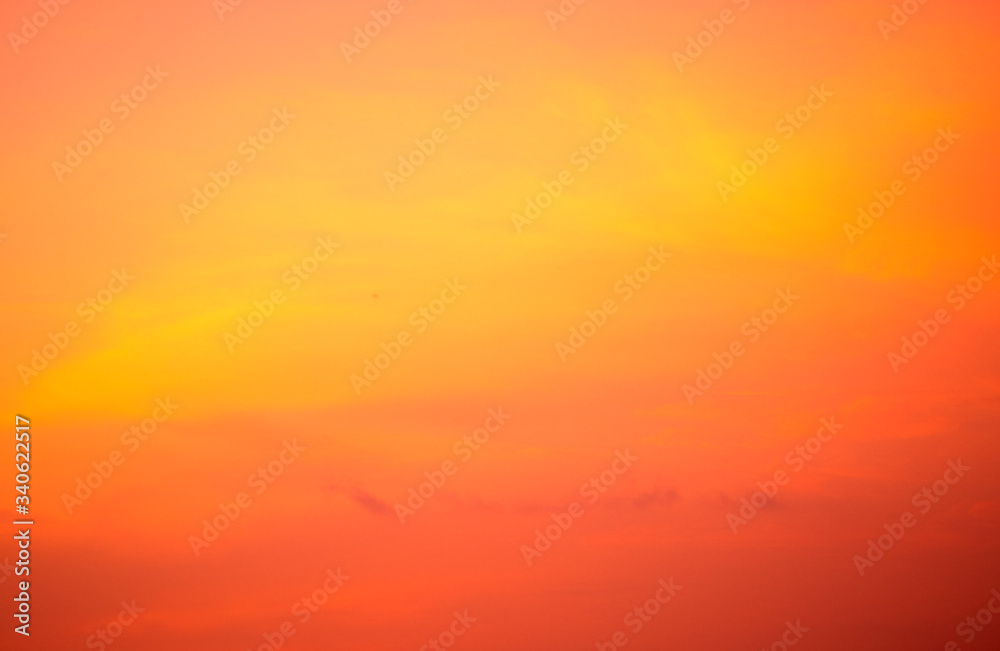 Spectacular tropical skies after the sunset. Colorful nature background.