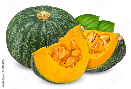pumpskin isolated on white clipping path