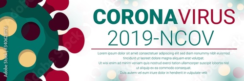 Corona Virus 2019-ncov Banner. Coronavirus  Background. Spread of the novel coronavirus Background. 2019–nCoV Coronavirus Illustration. Vector. EPS10.