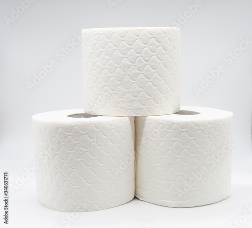 White, soft double-layered toilet paper