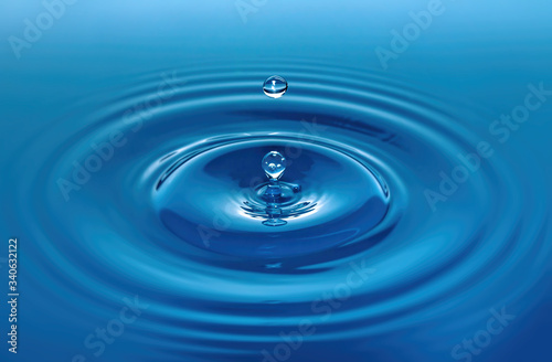 Blue Water Drop Splash