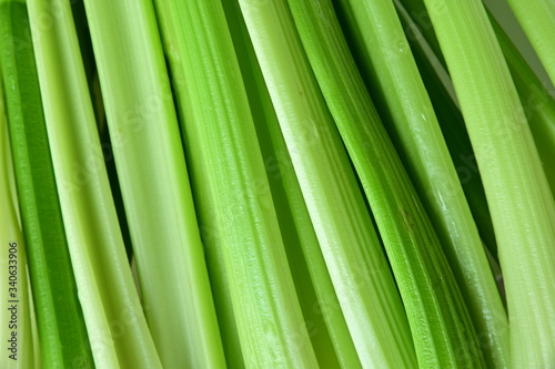 Close Up View Of Stalks Of Celery.