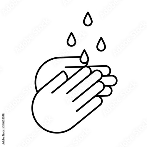clean wash hands icon symbol isolated vector