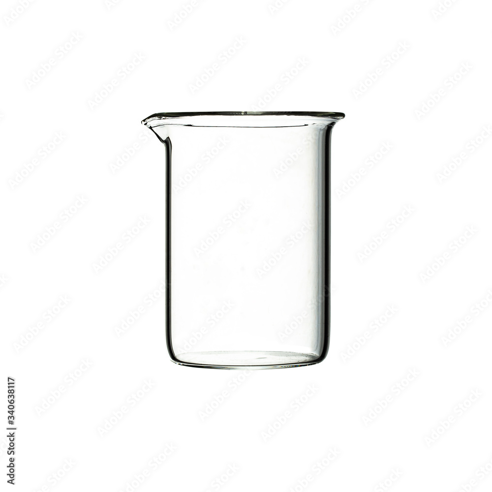 Empty glassware for science lab isolated on white background Empty glassware for science lab isolated on white background