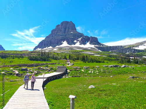 Tableau sur toile Glacier National Park - Reynolds Montains