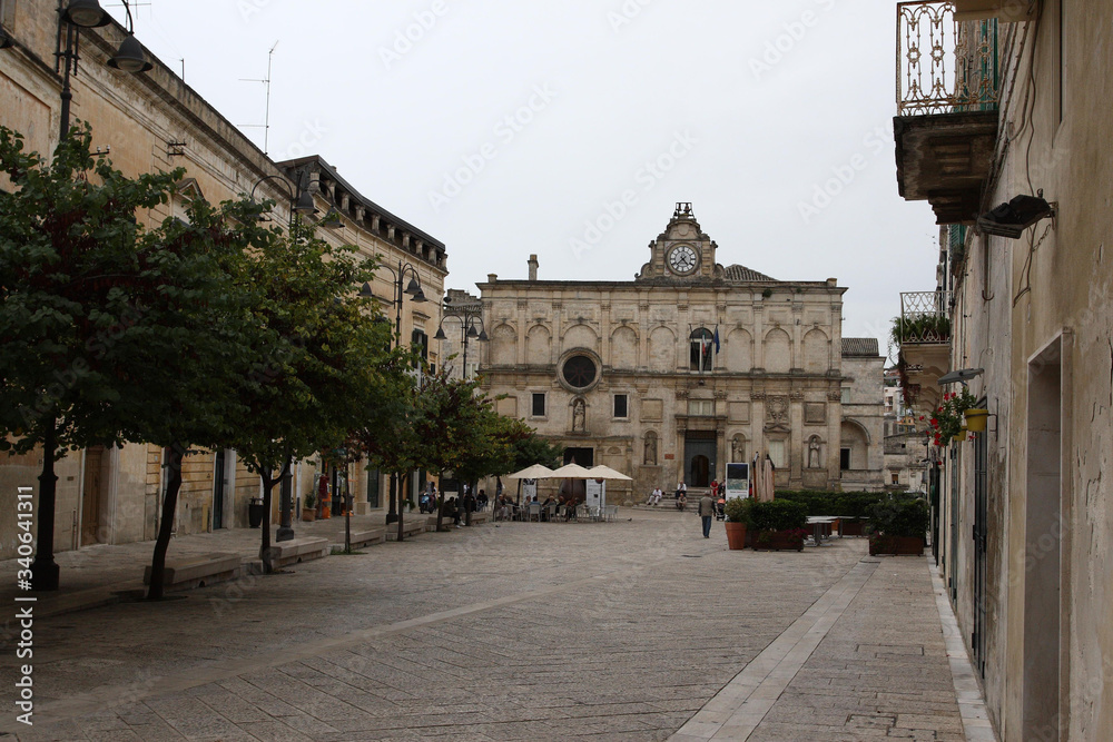 Matera, Italy - October 5, 2010: Matera city of the Sassi, the historic center