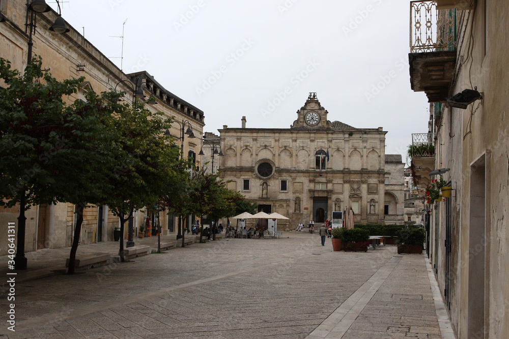 Obraz premium Matera, Italy - October 5, 2010: Matera city of the Sassi, the historic center