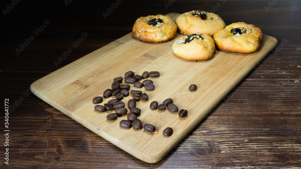 prune cookies and coffee beans. breakfast. prune cookies and coffee beans. breakfast.
