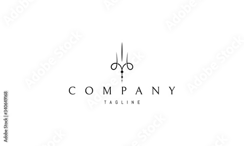 Vector logo on which an abstract and elegant image of a trident.