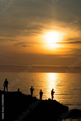 夕暮れの海