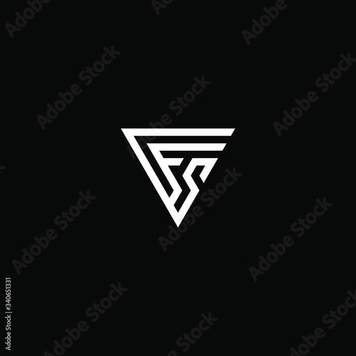 FS LETTER VECTOR LOGO ABSTRACT